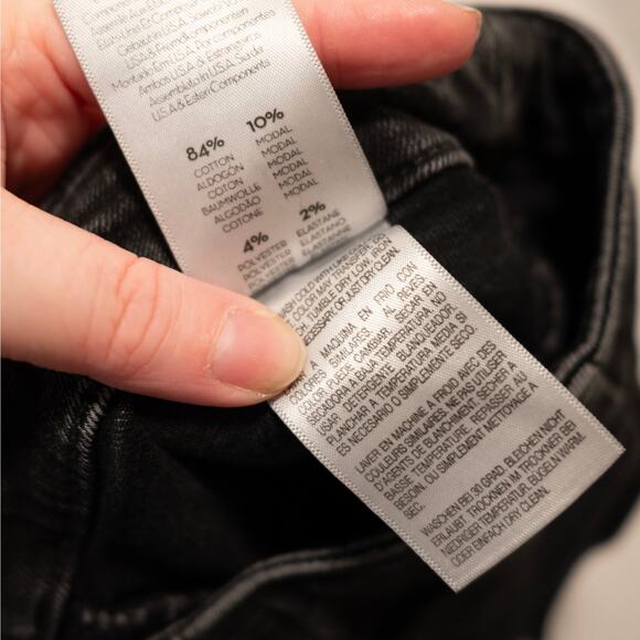 Mother The Hollywood Pixie Cruiser Flare Jeans Baa Baa Black Sheep SZ 28 - Picture 7 of 8